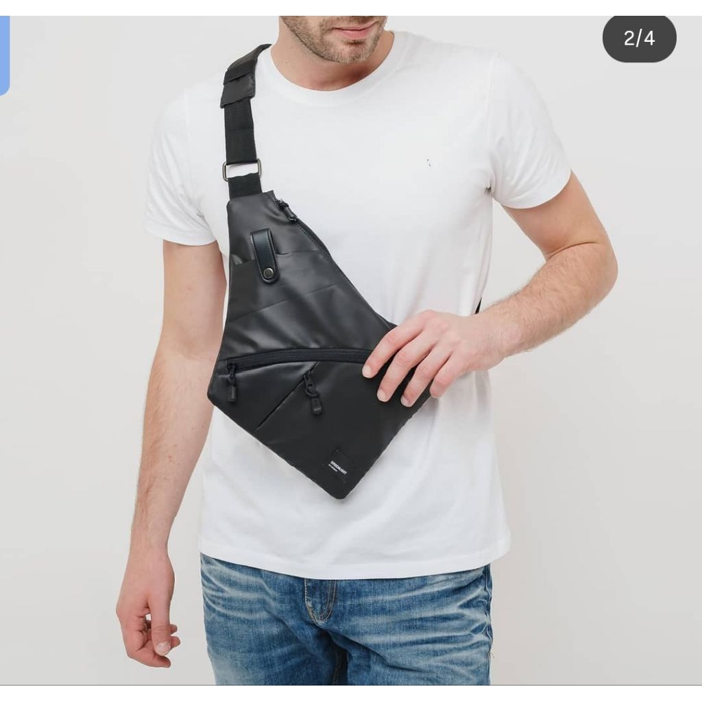 Tas Hitam Greenlight Slempang - Sling Bag Pria