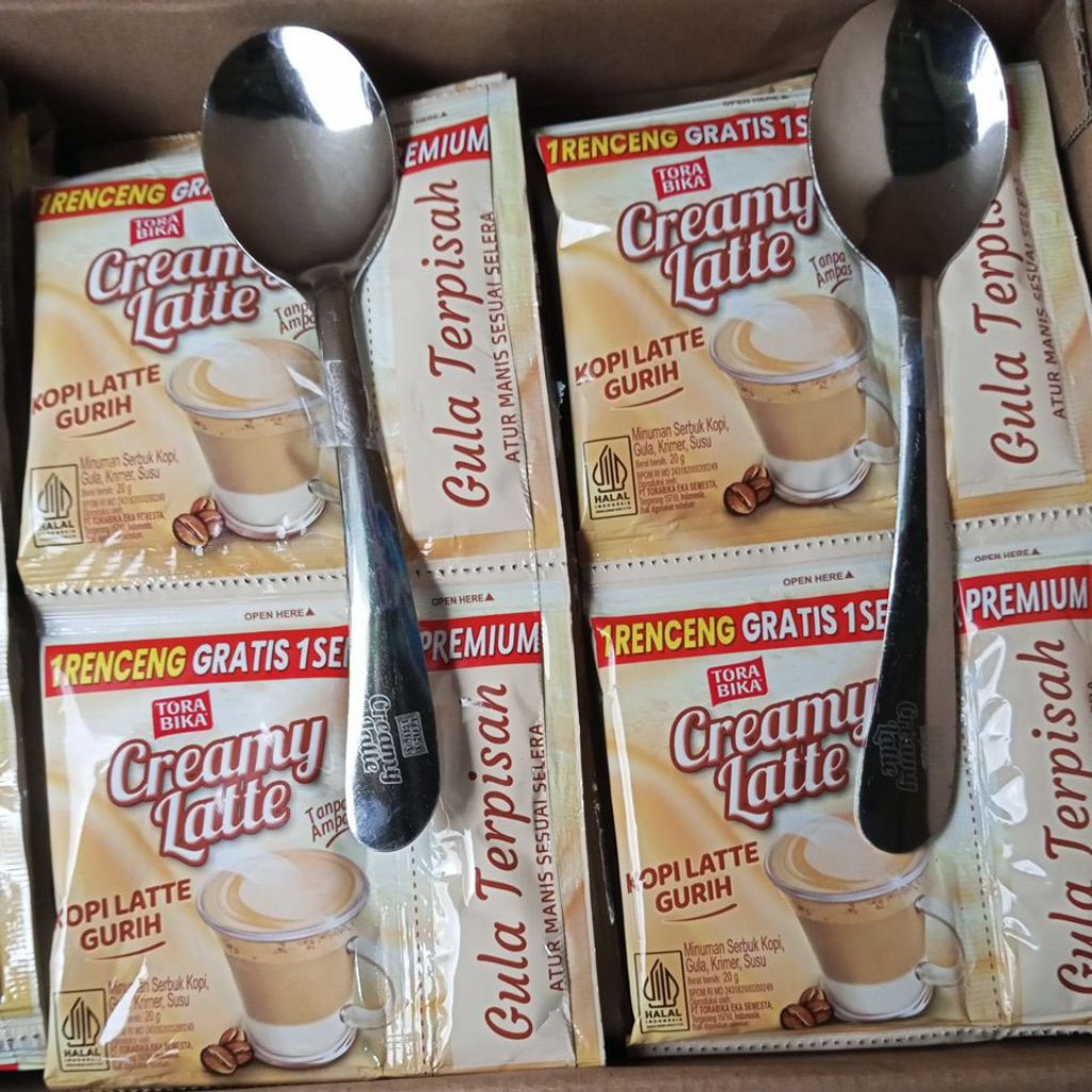 Torabika Creamy Latte Renceng 10 Sachet x 25 gr Free Sendok Korea