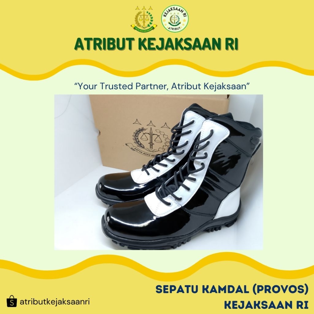 ATRIBUT KEJAKSAAN RI - SEPATU KAMDAL (PROVOS) KEJAKSAAN RI
