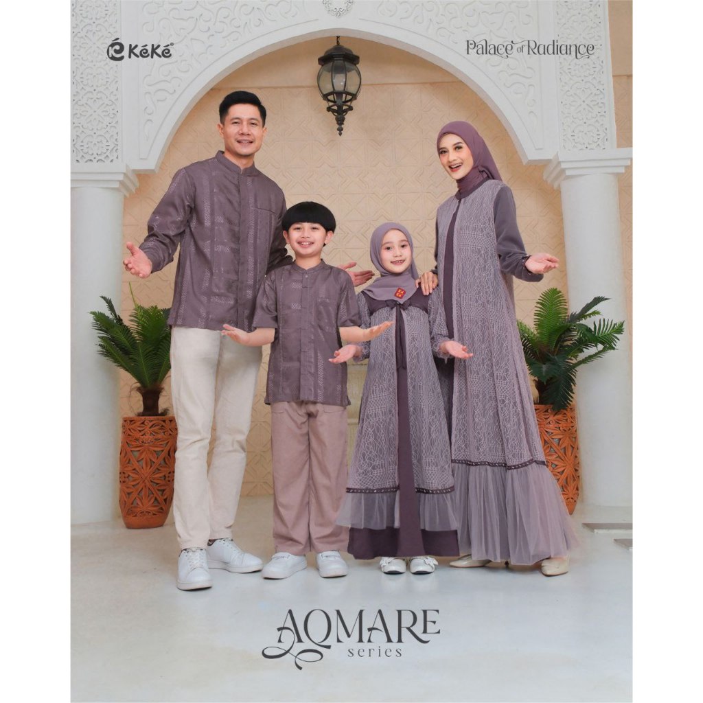 TERBARU SARIMBIT KELUARGA AQMARE DEEP MAUVE BY KEKE SERIES 2026 SPESIAL LEBARAN KONDANGAN REUNIAN