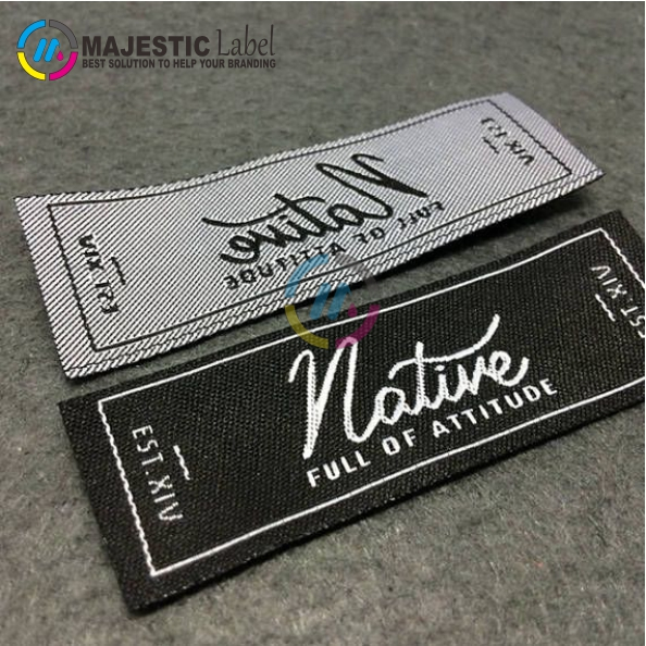woven label custom/woven custom/woven/woven logo custom (2x6cm)