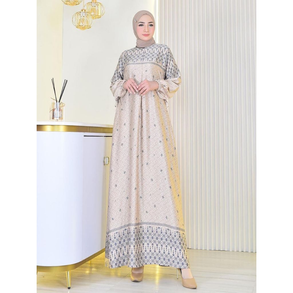 Gamis Wanita Maxy Terlaris Keren Cantik Simple Viral OOTD Muslimah Muslimah Populer Premium Trendy N