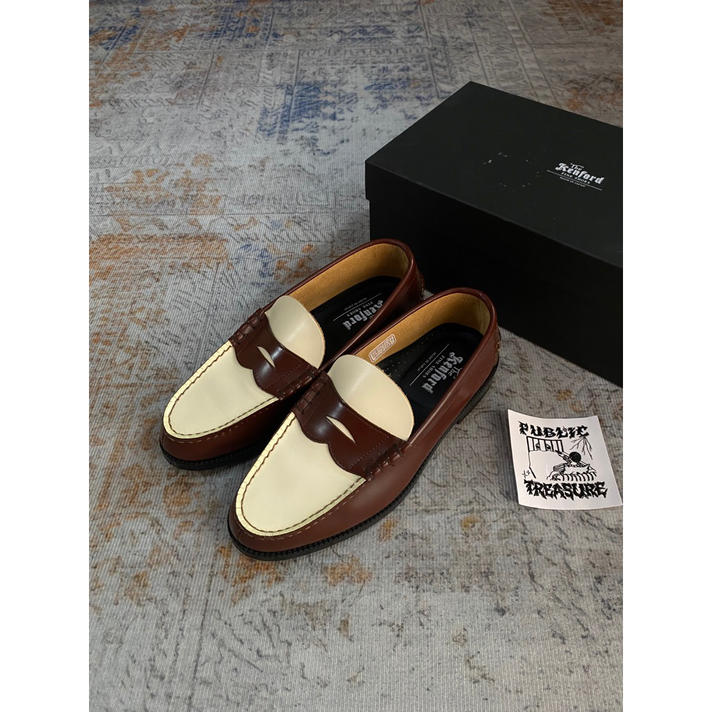 the kenford fine shoes mens combi loafers brown