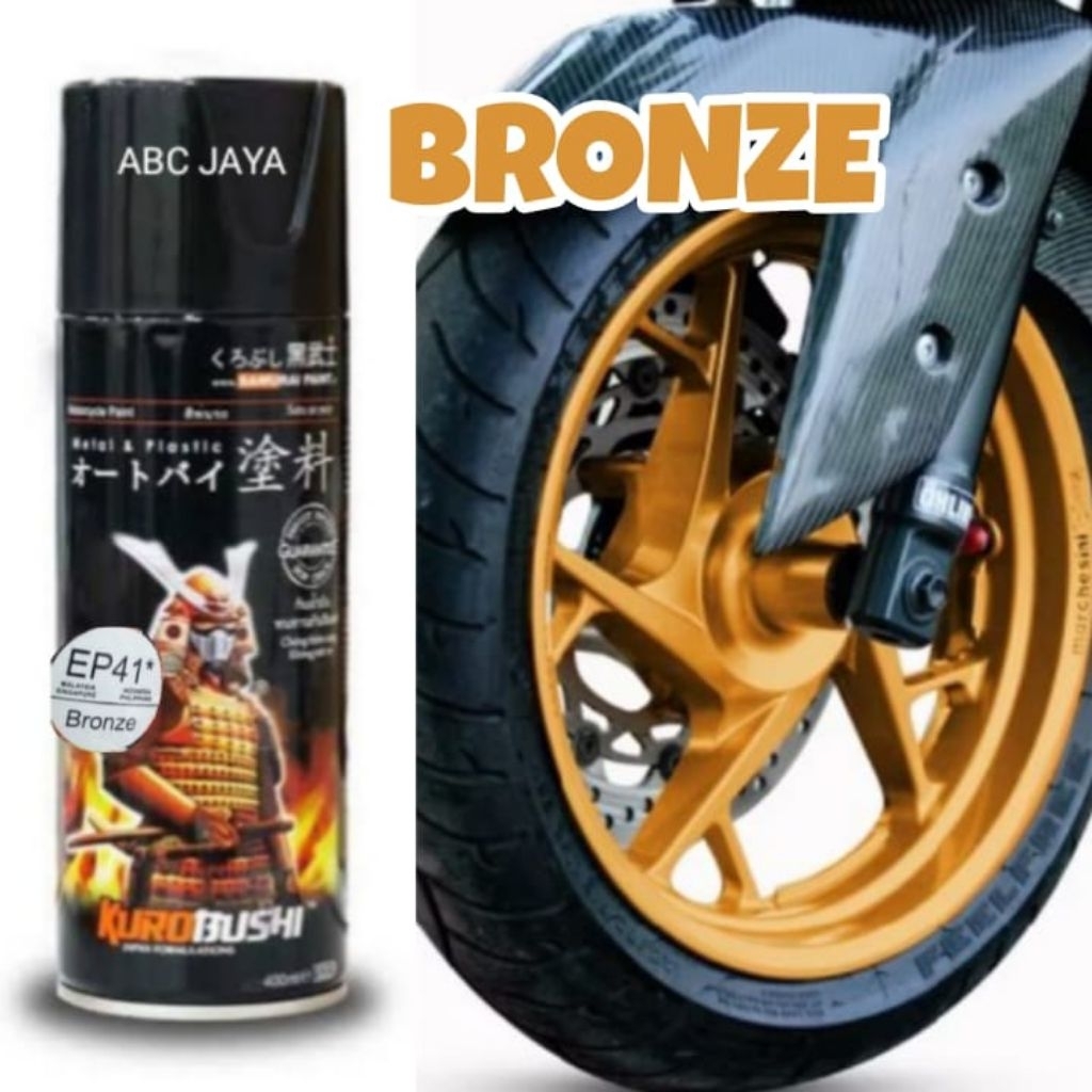Cat Pilok Samurai Paint EP41 Bronze 400ml Bron Brons Kuning Emas Gold Mengkilap Glossy Gloss Pilox P