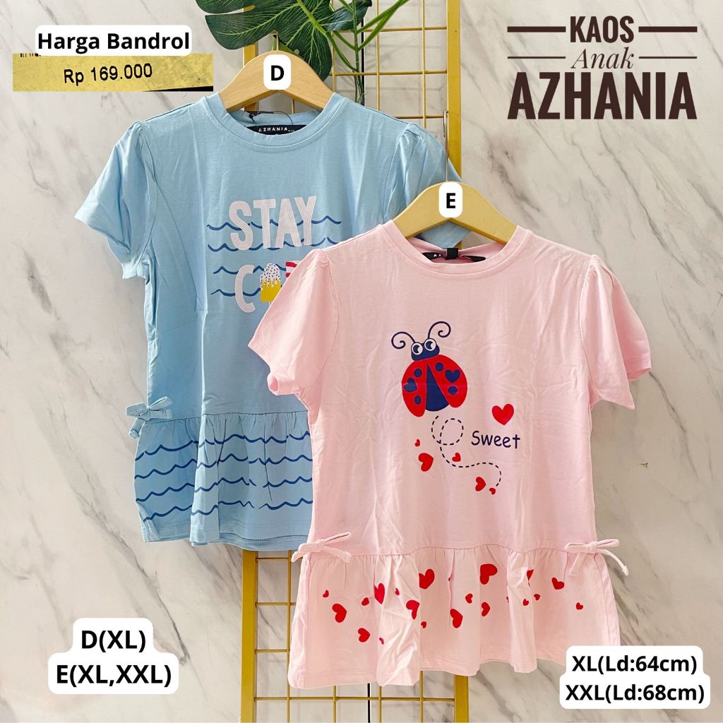 KAOS ANAK CEWEK AZHANIA PENDEK