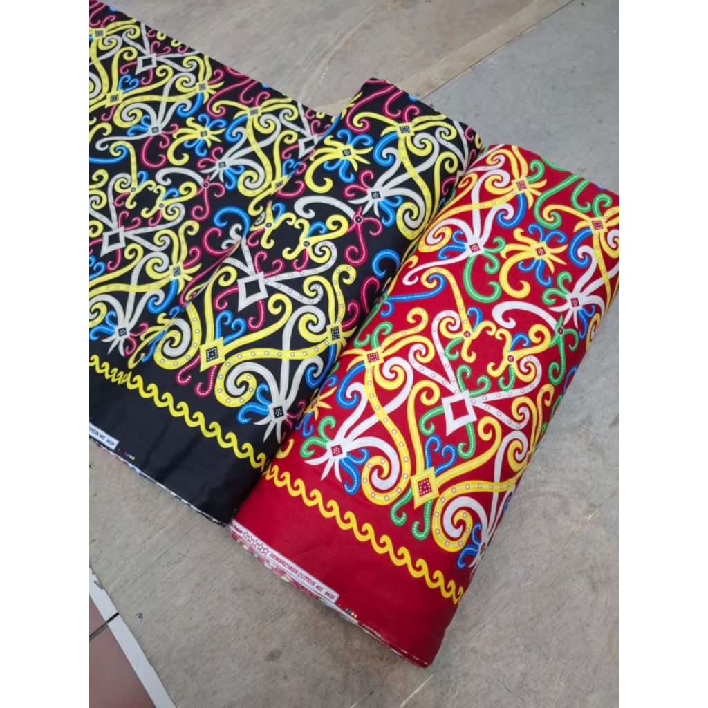 bahan batik katun motif cumi Kalimantan, batik katun exclusive motif kalimantan, kain batik katun mo