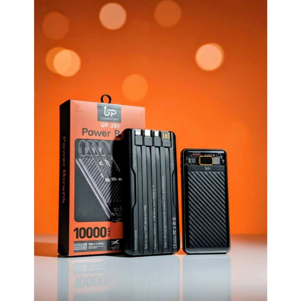 Ummaxi Pro Power Bank 10000 mAh Slim UP-281 || Powerbank 10000mAh Murah Fast Charging || Powerbank F