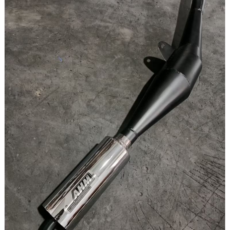 Kenalpot AHM  F1 ZR Yamaha Alfa/Y100 hitam dof standard Racing