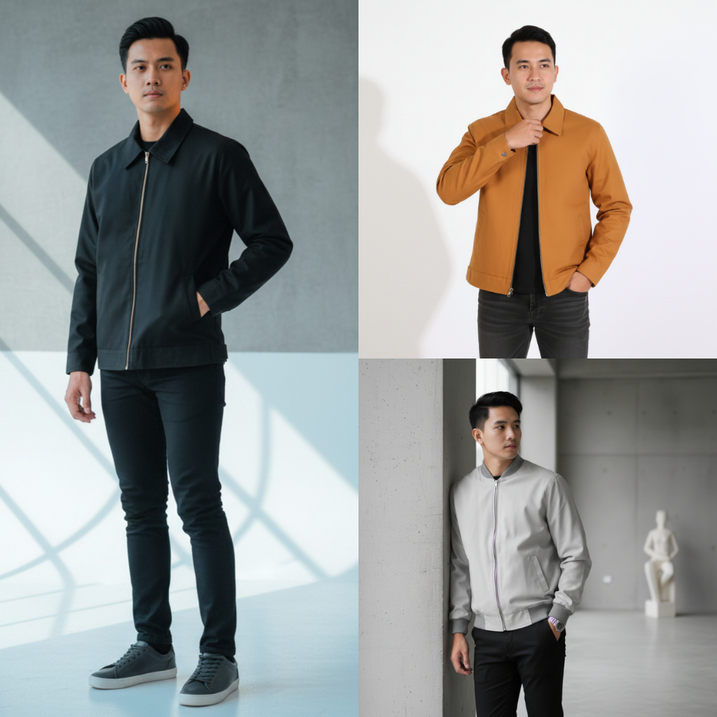 Libra X Brofash - Work Jaket Vintage Canvas Katun Jasket Pria Cowok Dewasa Keren Kece Polos Premium 