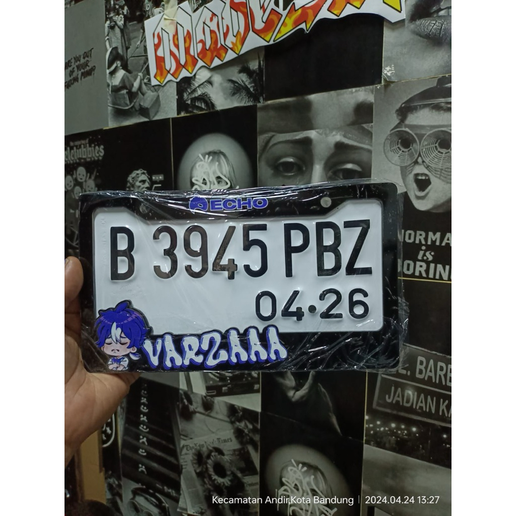 plat nomor costum motor