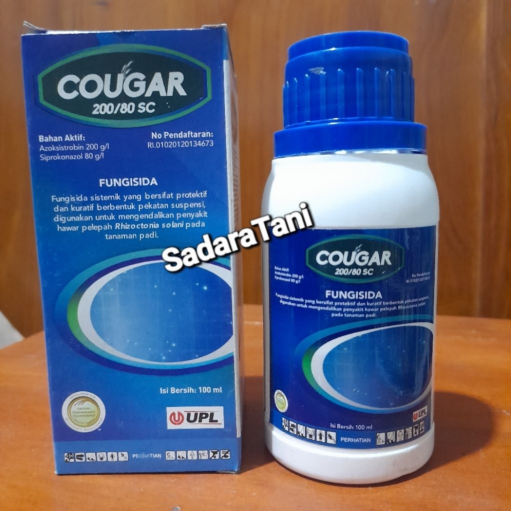 Fungisida COUGAR 200/80SC 100ml Bahan aktif : Azoksistrobin 200g/l +  Siprokonazol 80g/l
