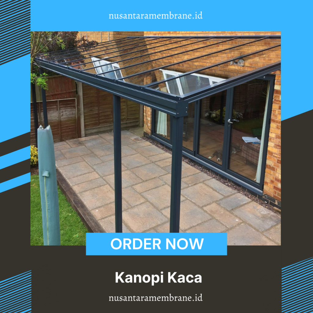Kanopi Kaca Tempered Glass Carport Bergaransi - Canopy Atap Kaca 8 - 12mm Murah, Modern Minimalis