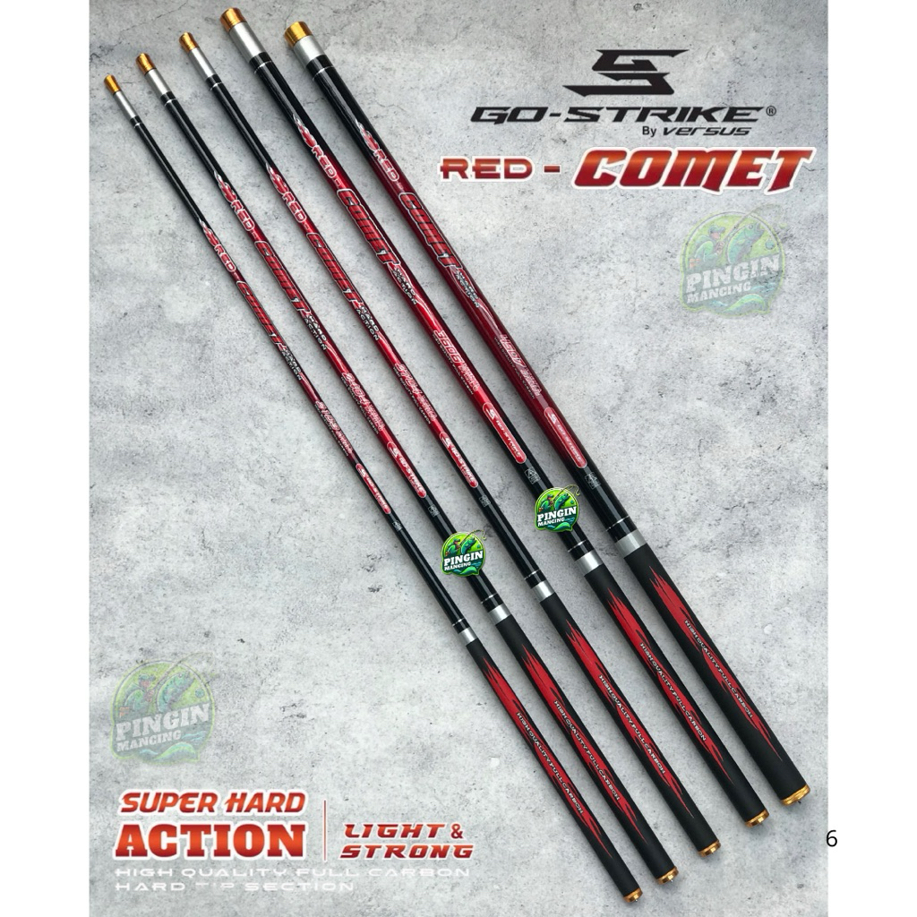 Joran Tegek Carbon Kaku Super Hard Versus Red Comet Go Strike 210 240 270 300 360 450 540 Cm