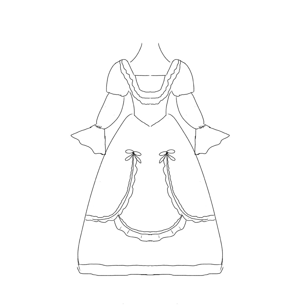 sewa gaun cottagecore | gaun noni belanda