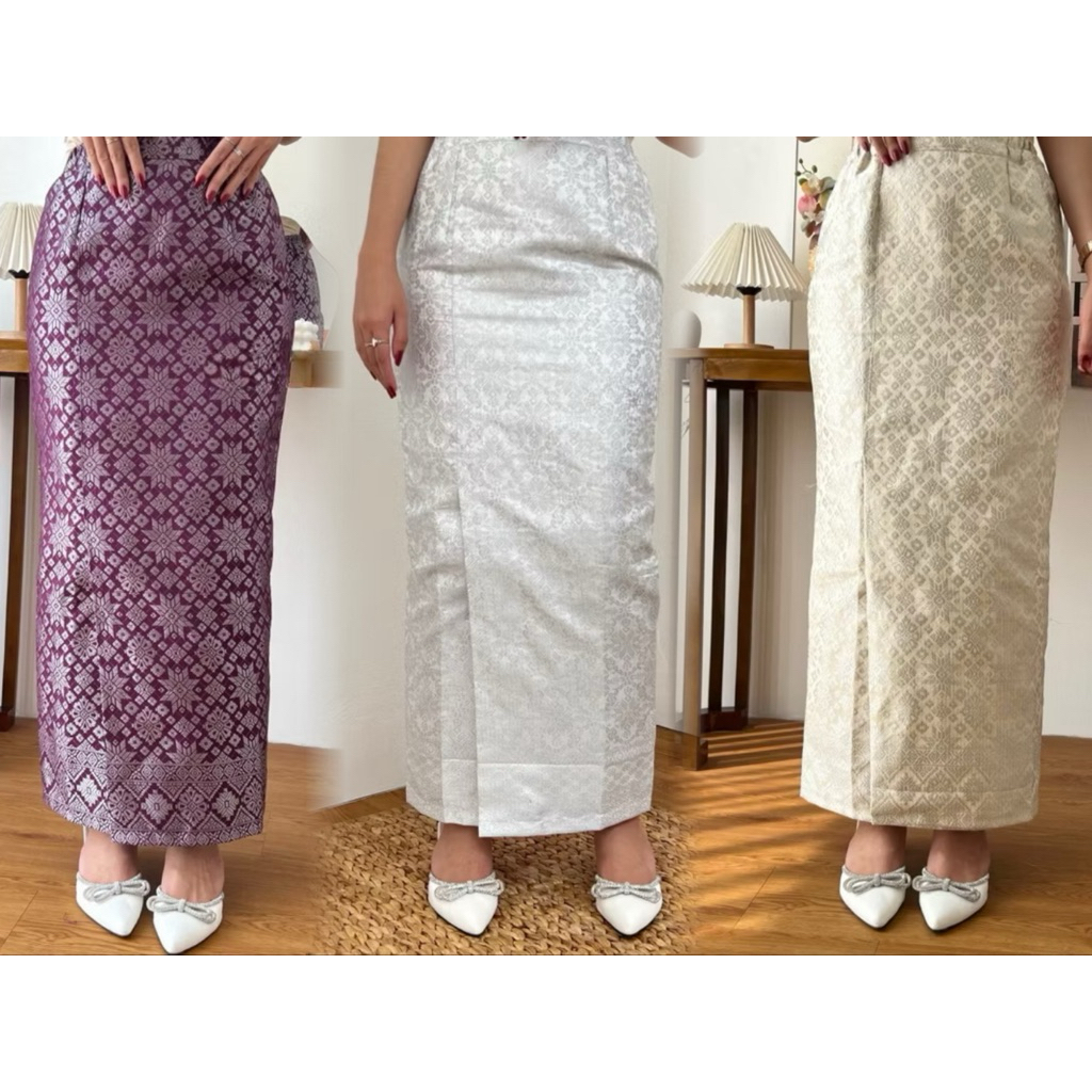 Diana kebaya-Rok songket span jadi karet kiri kanan resleting belakang ukuran