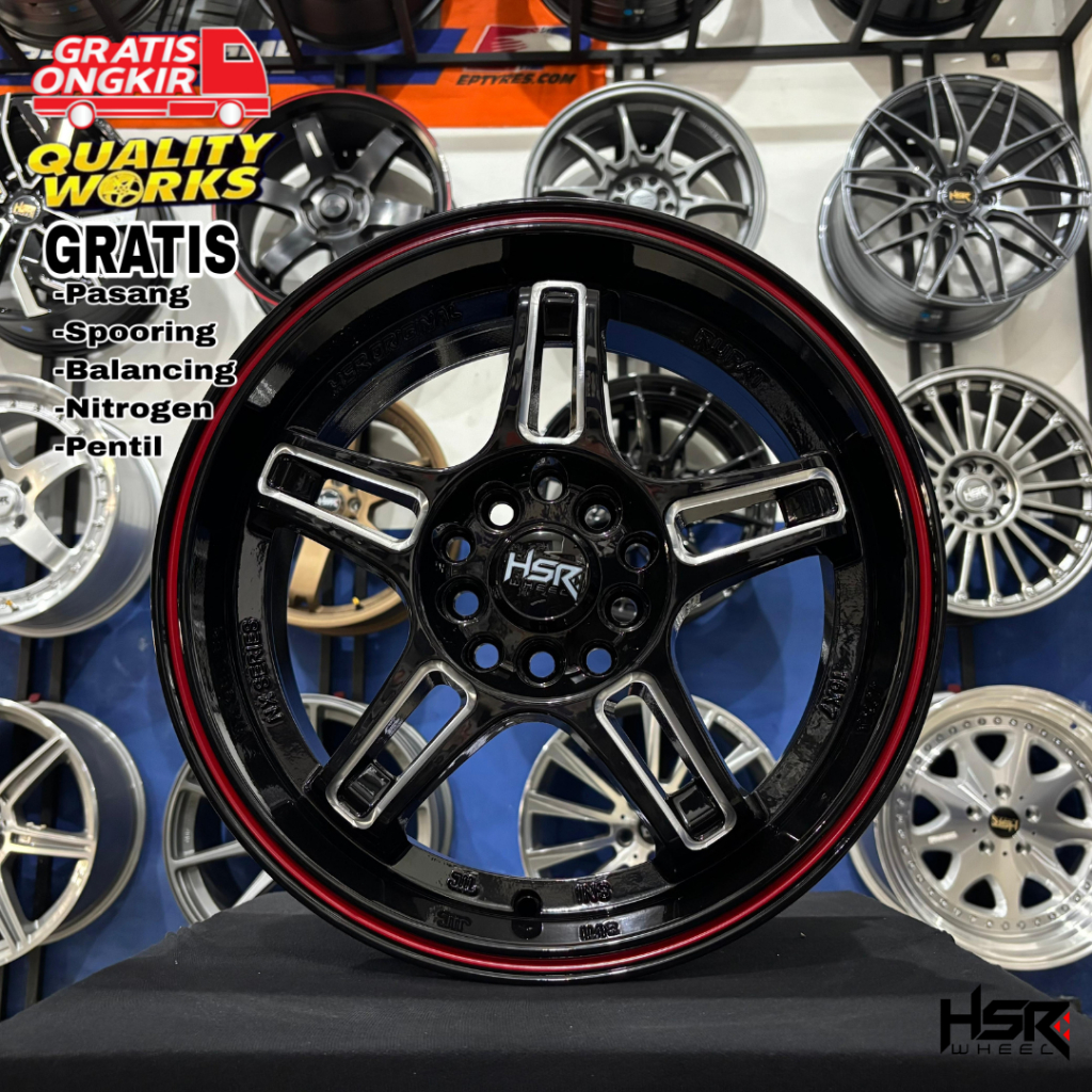 Velg Racing Mobil Xenia Terbaru R16 Pcd 5x100 Velg JDM HSR Wheel Rupat