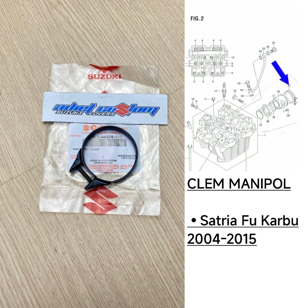 Clamp Klem Manipol Karburator Satria FU 2004-2015 – Original SGP