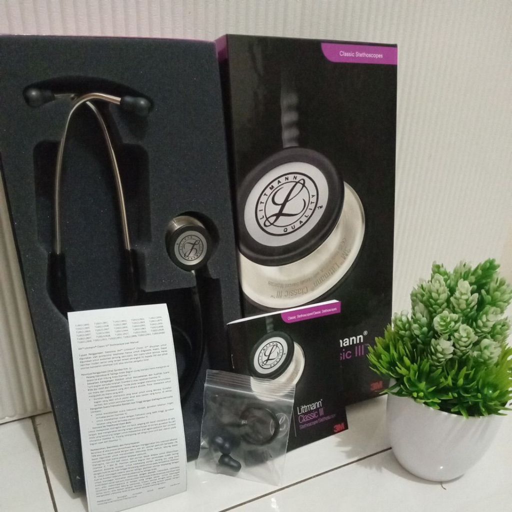 3M Littmann stetoscope classic III Hitam/Littmann Classic III Reguler/Littmann stetoscope dewasa/Lit