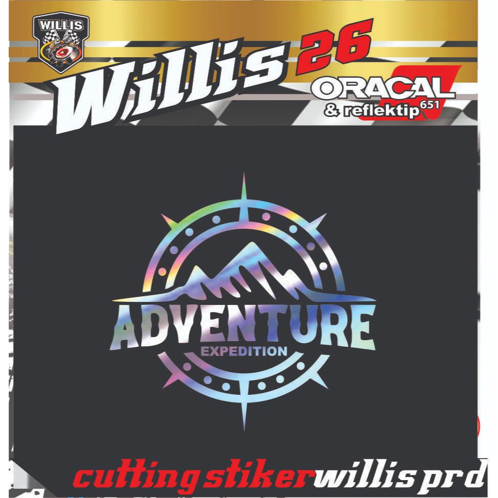 Sticker Cutting Adventure Expedition Stiker Untuk Kaca Body Mobil Motor