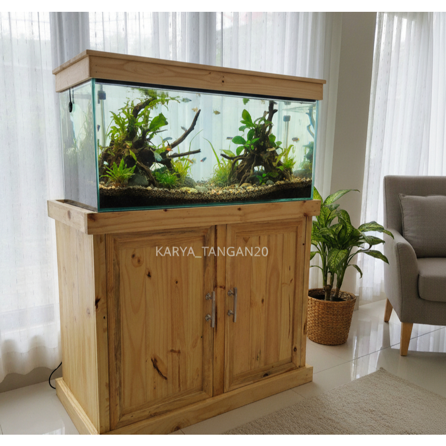 MEJA AQUARIUM/MEJA KABINET AQUASCAPE/ Meja Aquarium Besar Kayu Jati Belanda /Meja aquarium / rak aqu