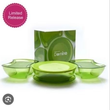 Set Tupperware Domino Hijau