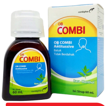 OBH COMBI 60ML / BATUK KERING TIDAK BERDAHAK ANTITUSSIVE / SAKIT TENGGOROKAN