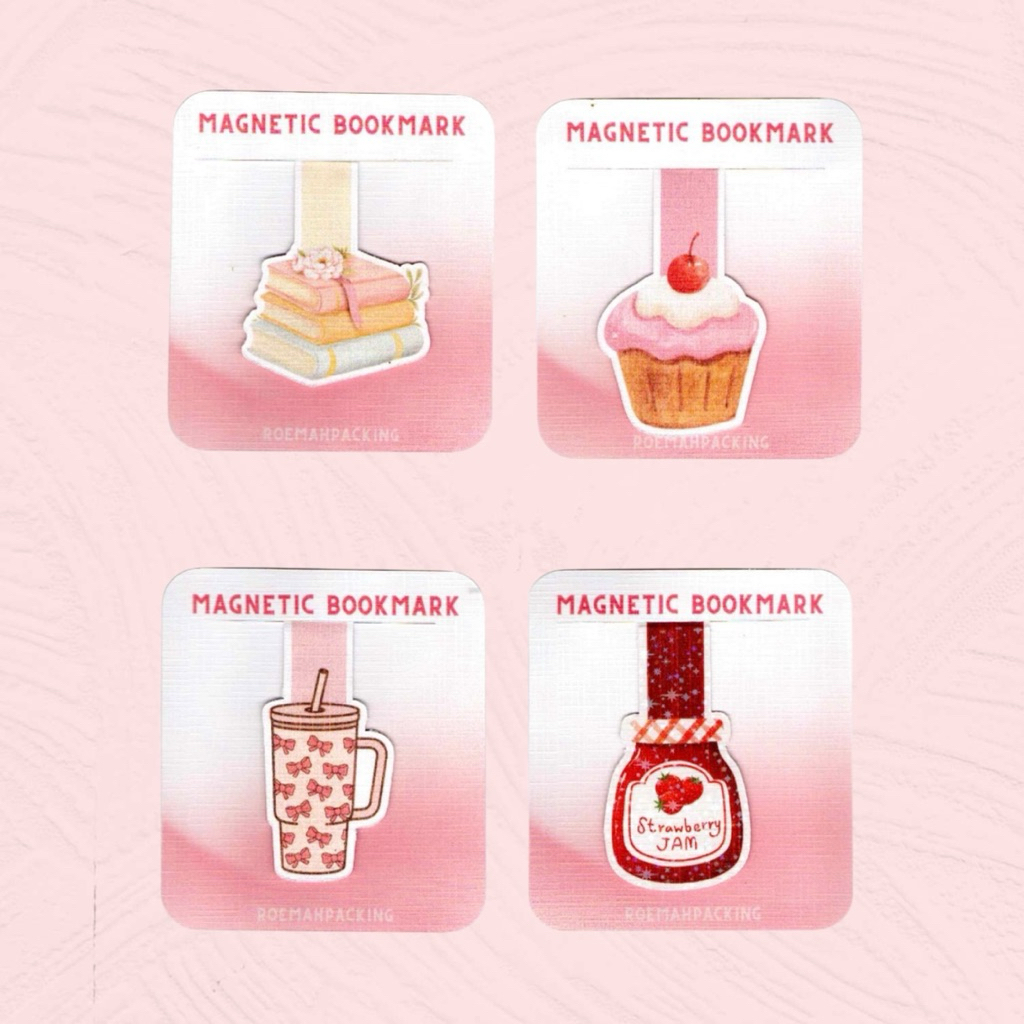 Pembatas buku magnet/ magnetic bookmark/ pembatas buku motif lucu