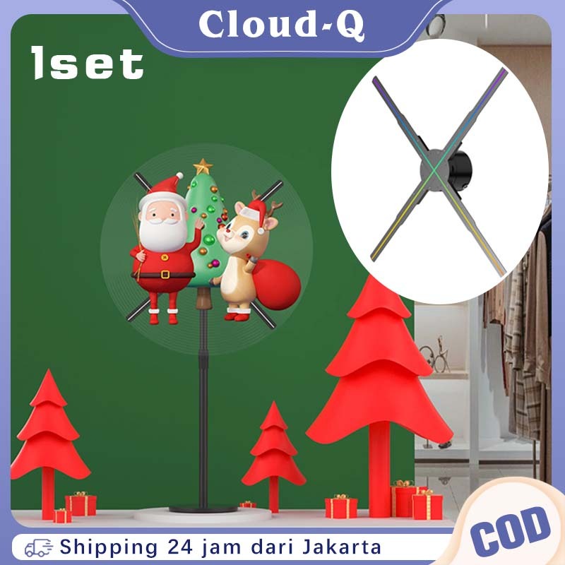 Hologram 3D Fan Display / Iklan Video Animasi 3 Dimensi / LED Holographic Fan Proyeksi