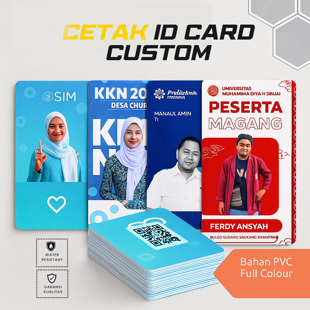 

ID CARD CUSTOM 1 & 2 SISI / BAHAN PVC