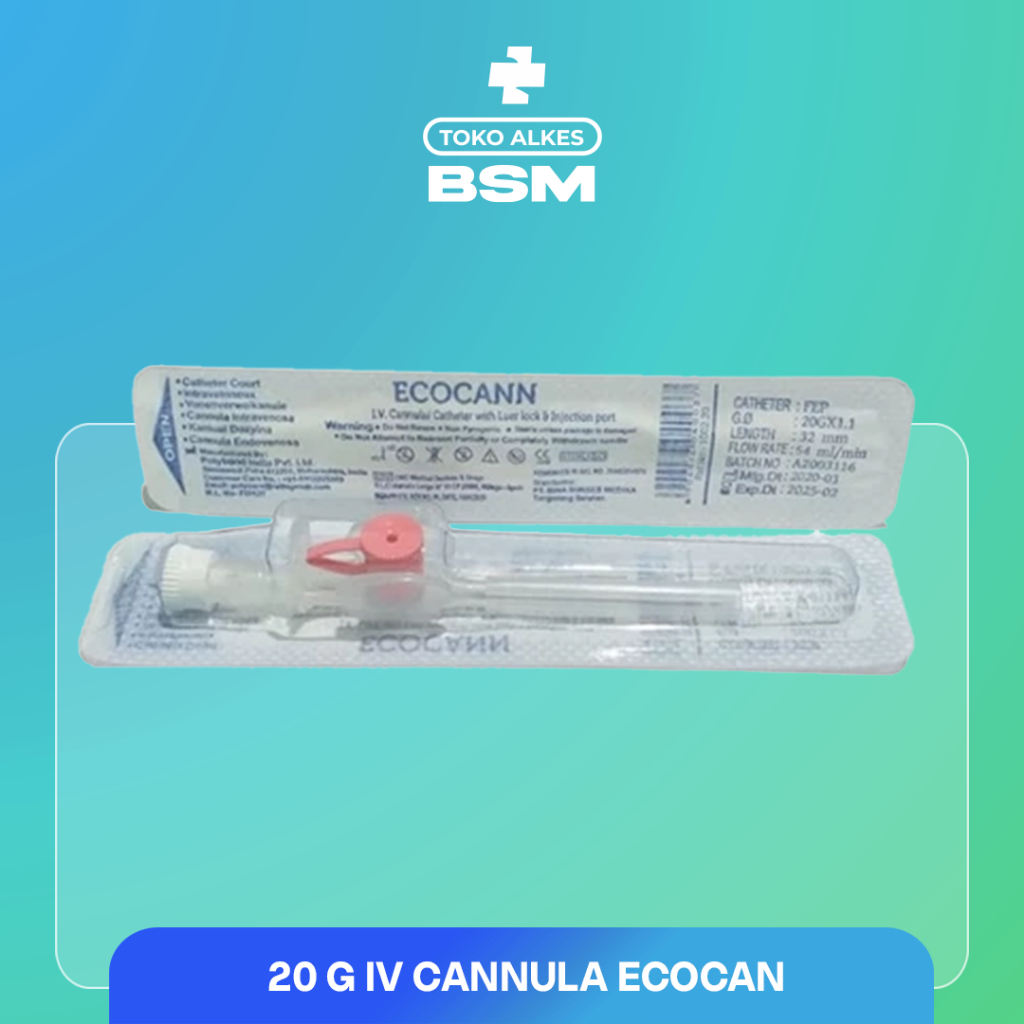 BSM - 20 G IV CANNULA ECOCAN