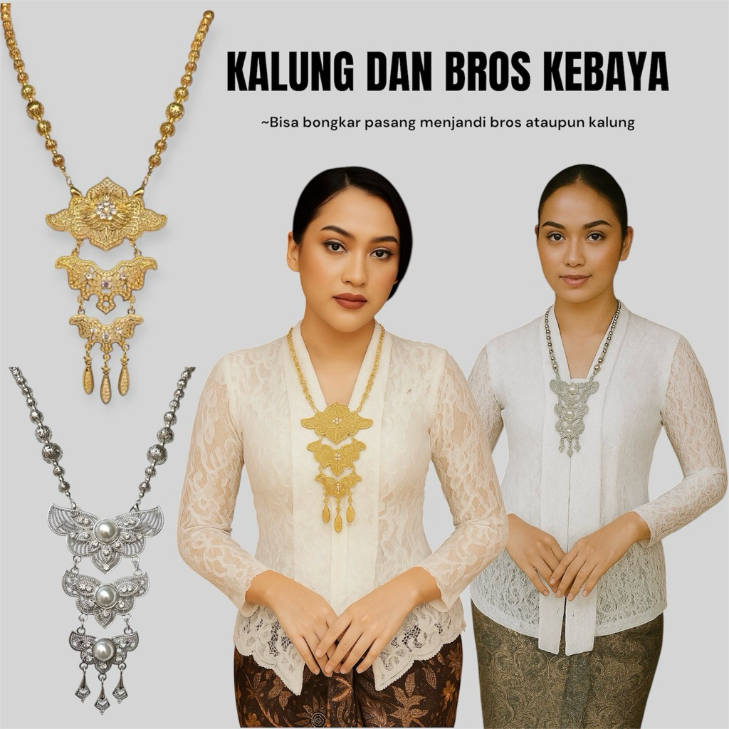 Bros Baju Kebaya 2 in 1 | Bros Hijab | Kalung Kebaya