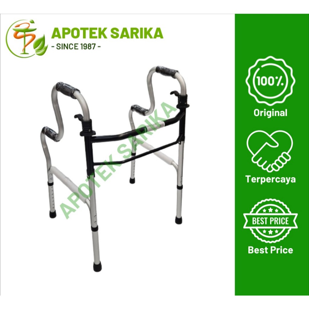 Onemed Walker 988 - Alat Bantu Jalan Lipat Adjustable Walker Untuk Lansia Original