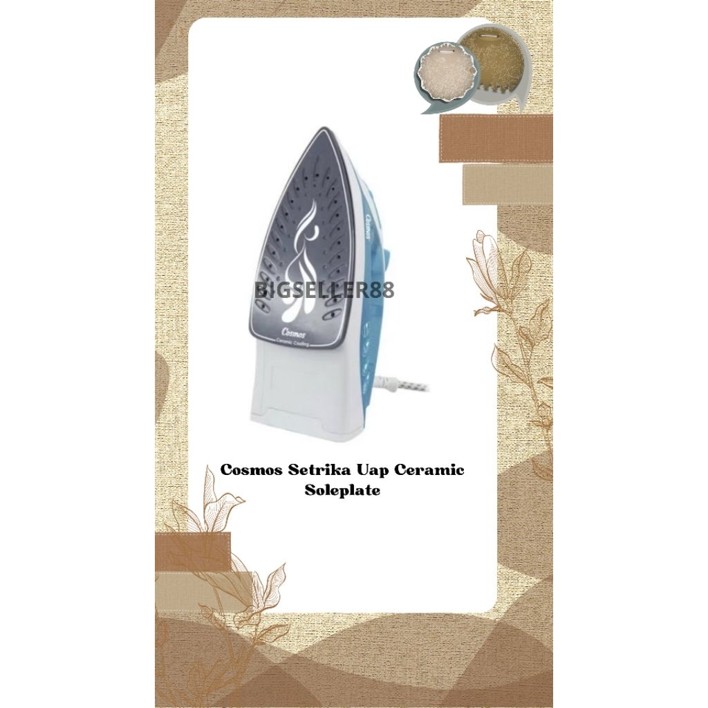 Cosmos Setrika Uap Ceramic Soleplate CI-4910 C/CI-3150C