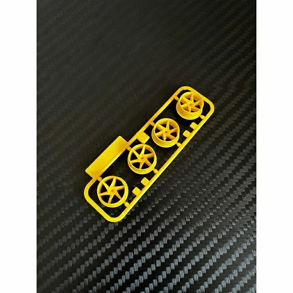 Velg Tamiya Medium Spiral 6 Spoke Kuning - Rep
