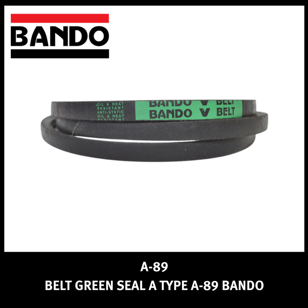 VANBELT A-89 BANDO BELT GREEN SEAL A TYPE A89 FANBELT VBELT TALI KIPAS VAN BELT