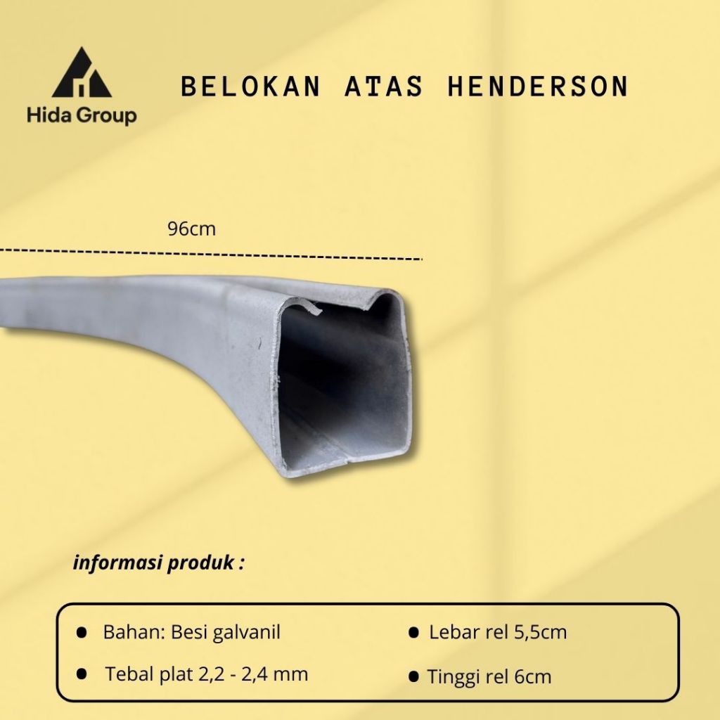 (GROSIR) Rel Tikung Atas Henderson Roda Besar - Rel Henderson Belokan