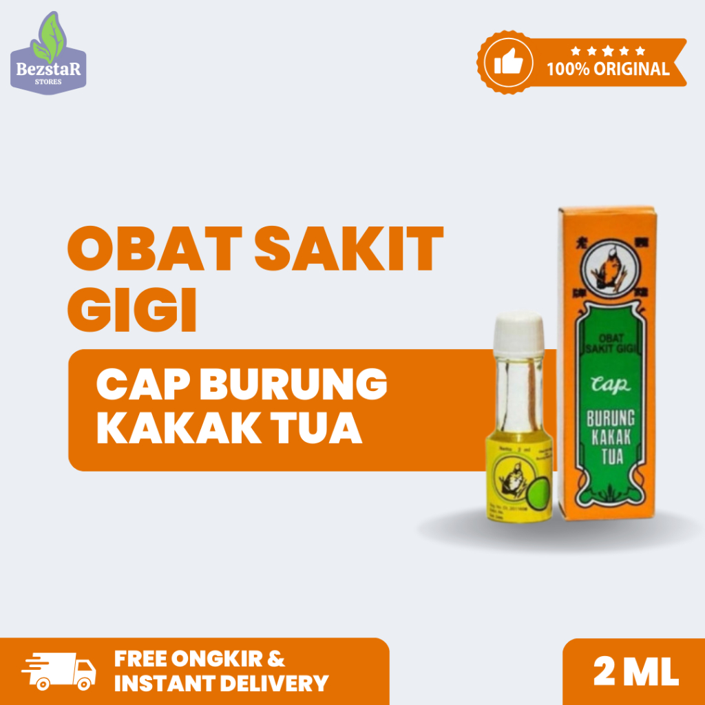 Obat Sakit Gigi Cap Kakak Tua Ampuh 2ml || Minyak Cengkeh Kakak Tua Untuk Gusi Bengkak