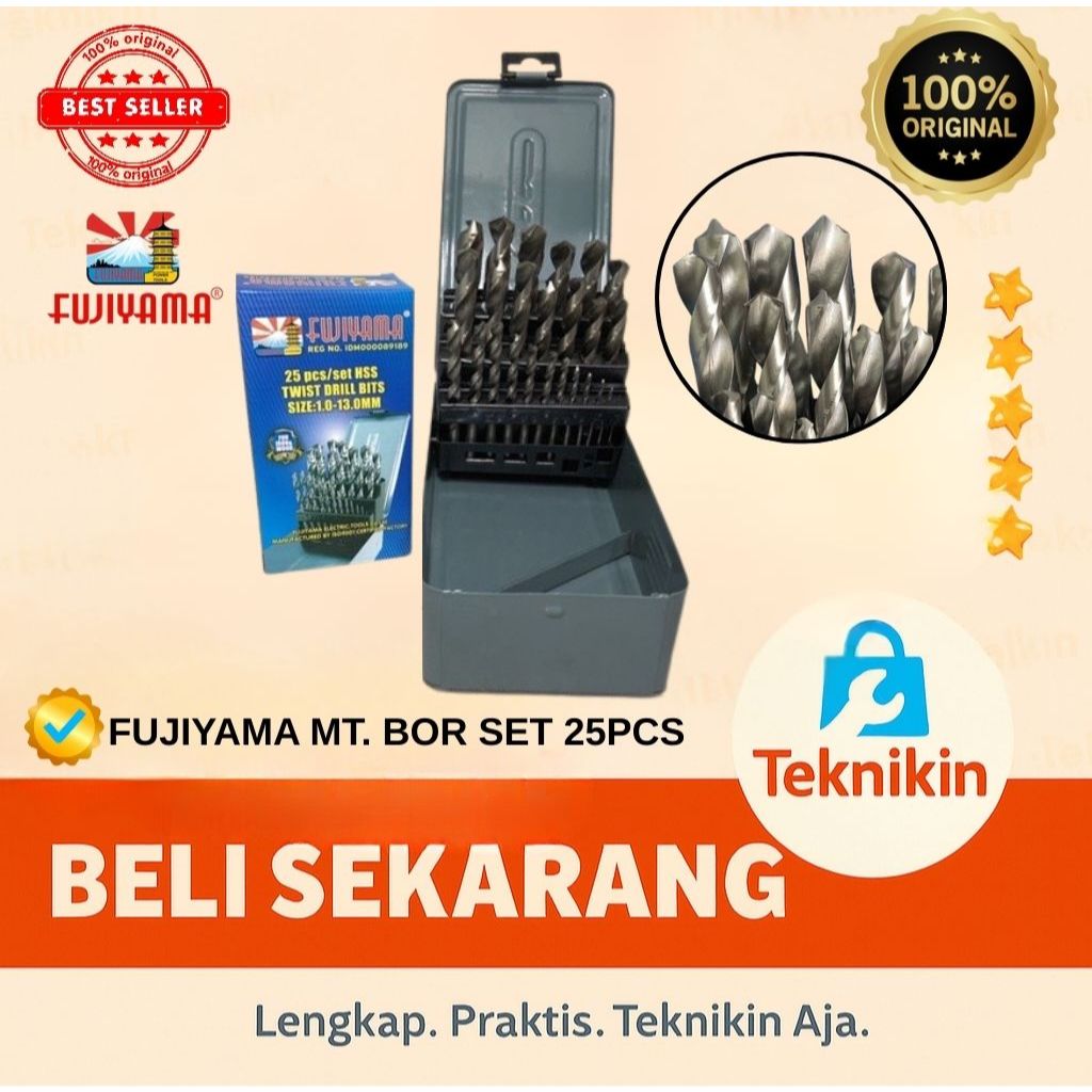 mata bor besi set fujiyama / mata bor kayu set fujiyama / mata bor set 25pcs fujiyama / mata bot set