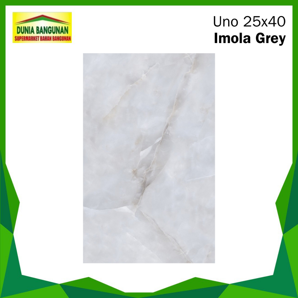 Keramik Dinding UNO Imola Grey KW1 Keramik Glossy Marble Grey