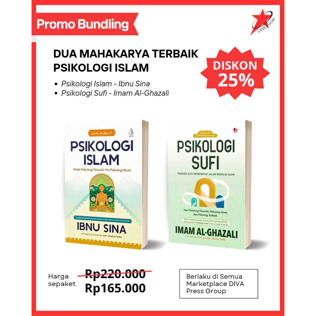 Dua Mahakarya Terbaik Psikologi Islam (Psikologi Islam, Psikologi Sufi) 2 Buku