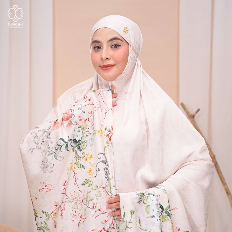Baneska Mukena Dewasa Premium Silk Aqueela Series | Mukena Premium Printed | Mukena Terbaru