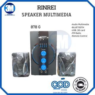 SPEAKER MULTIMEDIA RINREI 878G / SPEAKER BLUETOOTH RINREI SR-878G / Spesial Tanggal Kembar