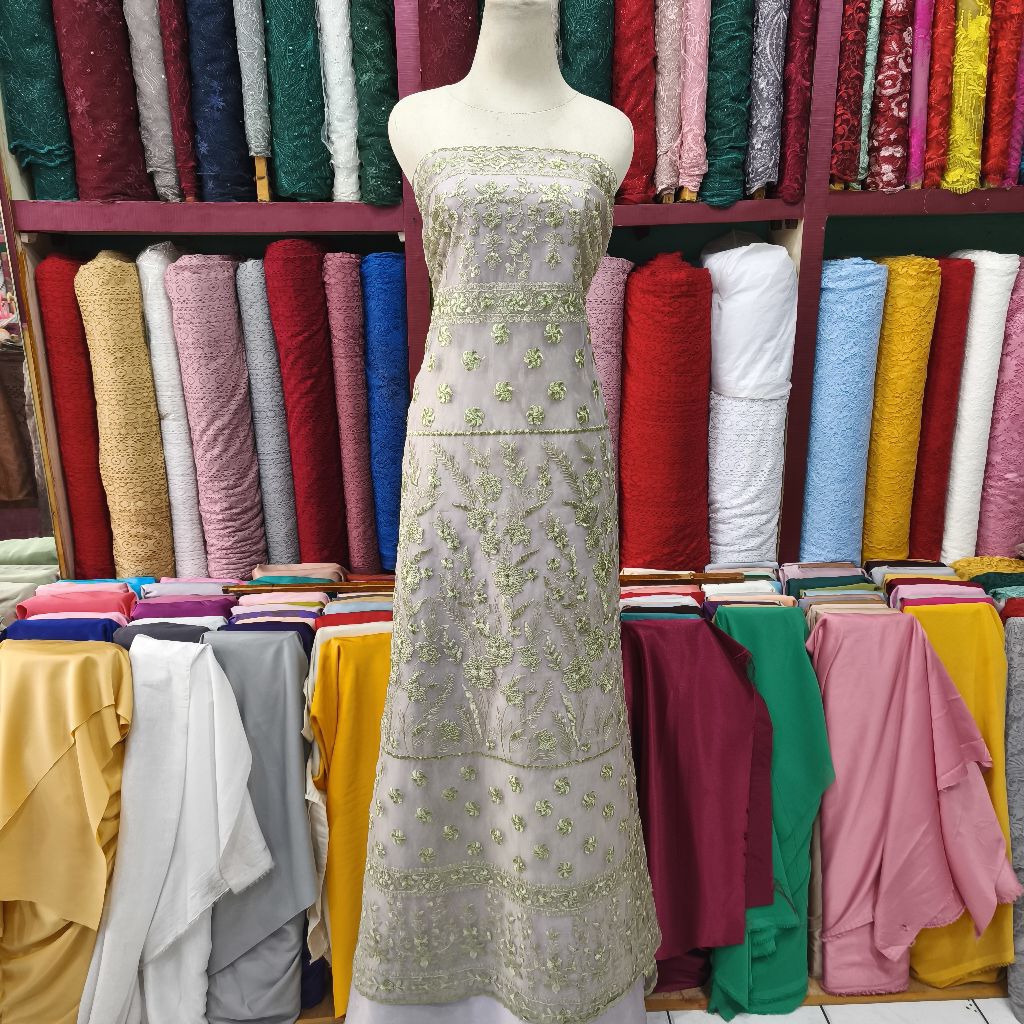 TILE ORGANZA/TILE BORDIR/TILE MUTIARA/BRUKAT/TILE RAMBAT/TILE SALURTIMBUL 3D/TILE KOREA/BAHAN KEBAYA