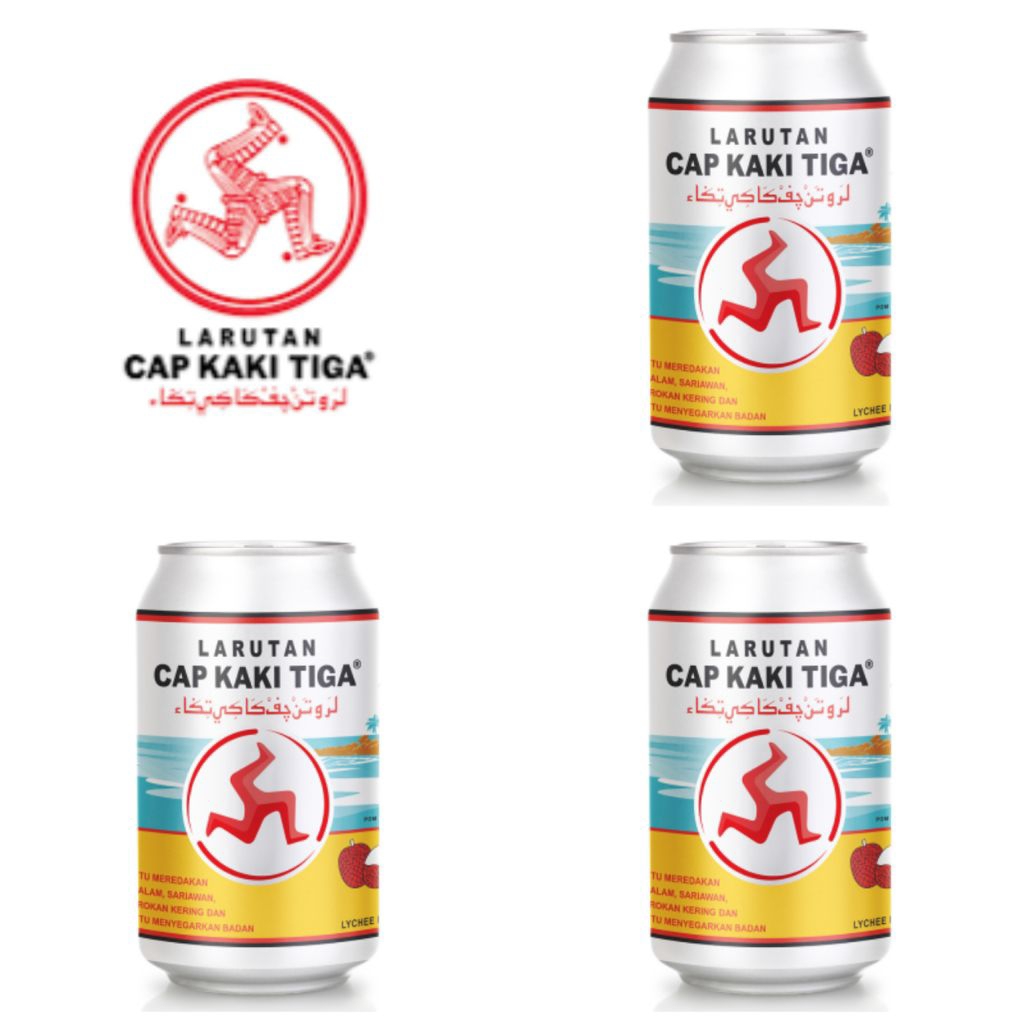 

Cap Kaki Tiga Larutan Penyegar Leci Kaleng 320 Ml