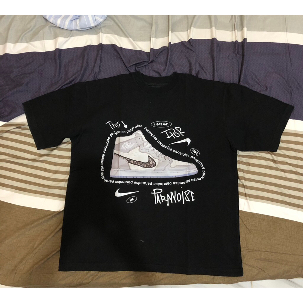 Baju Kaos Oversized Paranoise Local Product - Artikel Jordan Dior (Second Original)