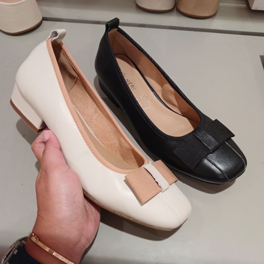 sepatu wanita fantofel heels kotak 2cm BUCCHERI❗️ori dari matahari