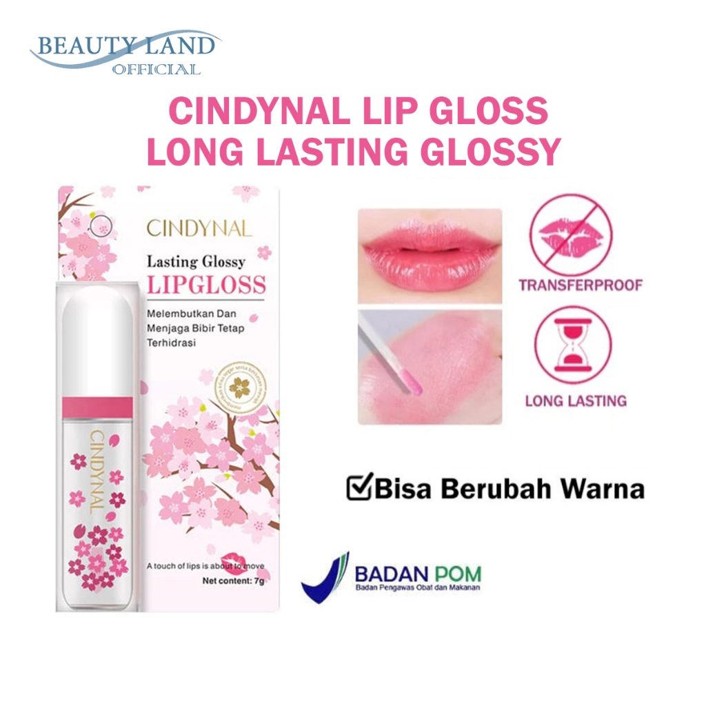 BPOM Lipstik Bening Tahan Air & Long Lasting Hengfang Lip Gloss Change Color Warna Ringan Dibibir