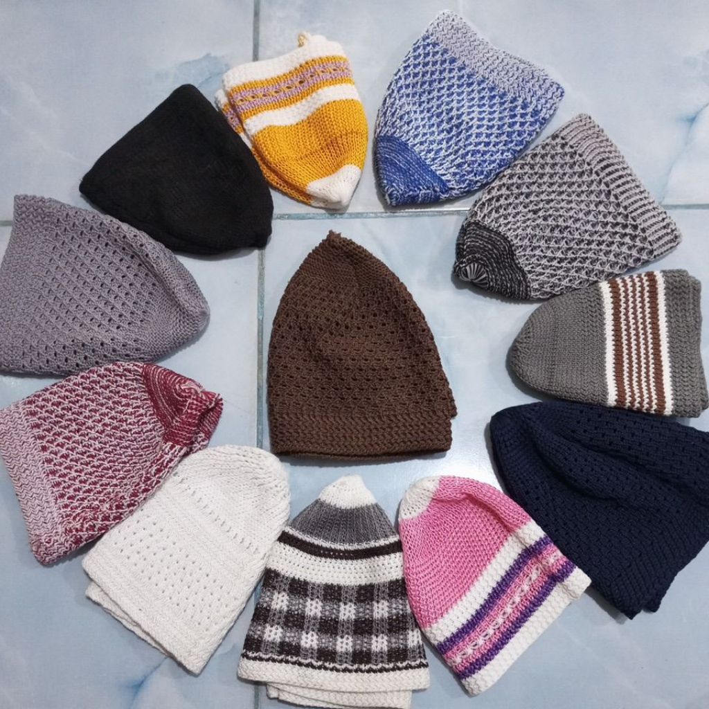 PECI ANAK RAJUT | KOPIAH BAHAN RAJUT IMPORT PREMIUM | PECI BULAT ANAK