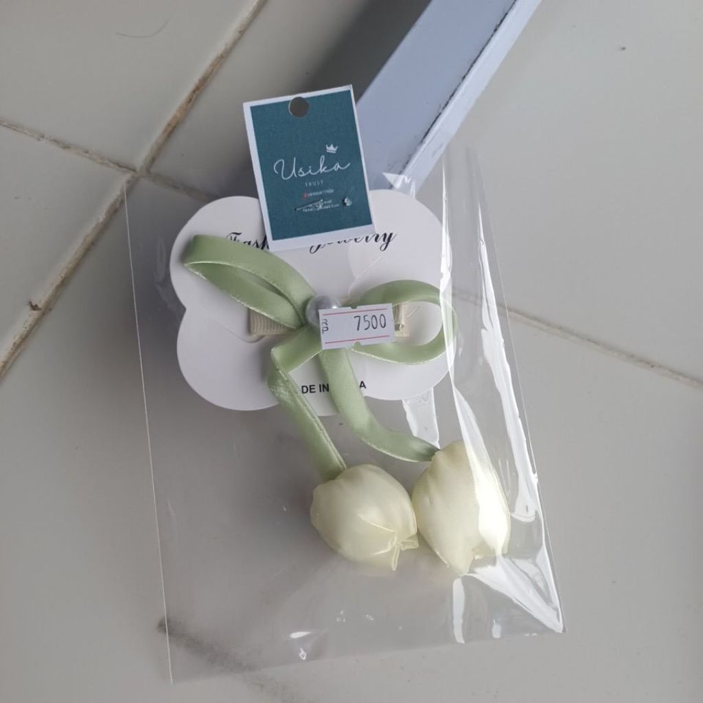 Jepit Rambut Wanita Kain Bunga Pita Jepit anak cewek perempuan