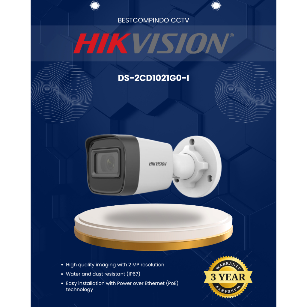CAMERA IP HIKVISION DS-2CD1021G0-I 2MP OUTDOOR | KAMERA HIKVISION OUTDOOR | KAMERA CCTV HIKVISION